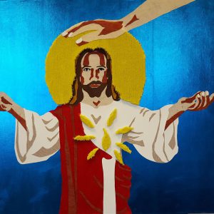 Taktila illustration of Jesus by Jofke