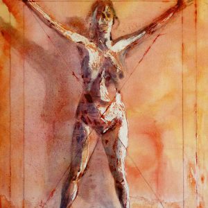 Oil painting, Vitruvius woman by Jofke