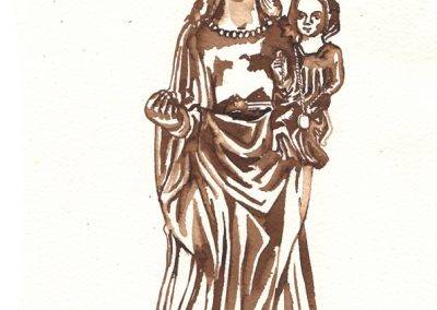 Illustratie Mariabeeld Kapel Maria oorzaak onzer blijdschap, Delmerweg door Jofke