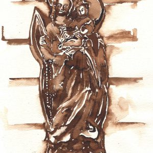 Illustration statue of Mary by Jofke