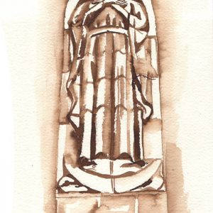 Illustration statue of Our dear Lady of the holy heart, Mariengaarde by Jofke