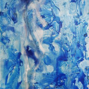 Waterwoman, acrylic and medium, 50 x 70 cm