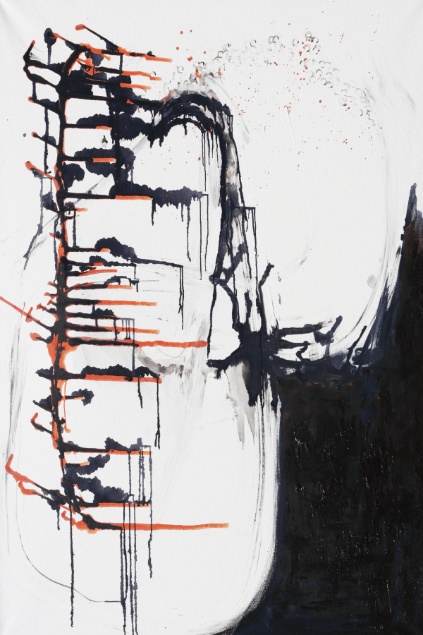 Spine, oil paint and ink - 120 x 160 cm