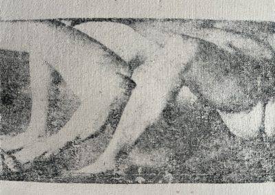 Lithography-print 3 on clay, 12.5x8.5cm